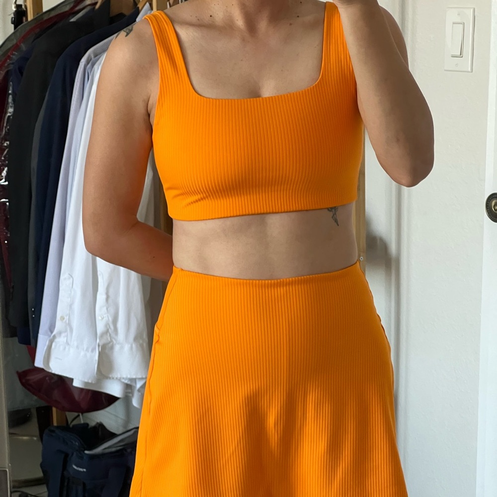 Girlfriend Collective Tommy Bra and Sport Skort Set